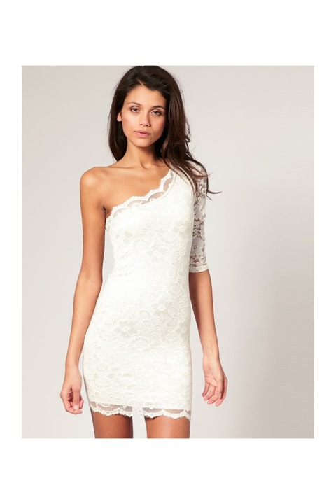 Rochie din dantela crem John Zack