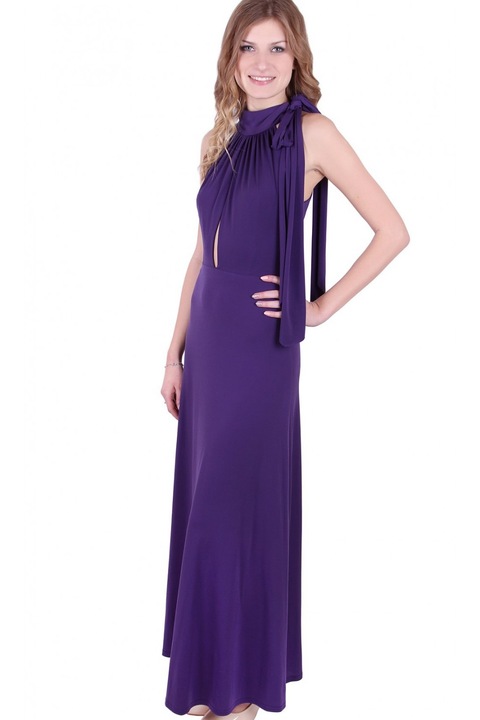 Rochie maxi eleganta de culoare mov John Zack, S INTL