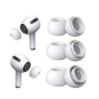 Set 6 dopuri pentru casti, JESWO®, Pentru Apple Airpods Pro / Pro 2, Moale si confortabil, Reducere zgomot, Alb