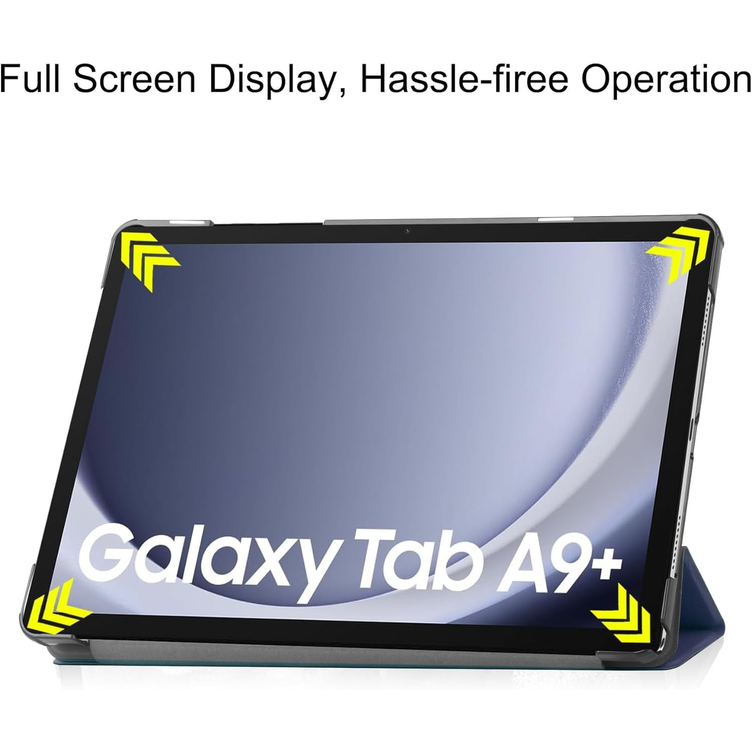 Husa pentru Samsung Galaxy Tab A11 Plus / A9+ Plus 11 inch UltraSlim de tip stand functie sleep/wake-up - navy blue