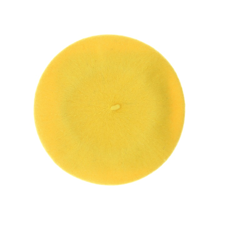 Bereta de dama, din lana, ButicCochet, one size, Galben - BSC598