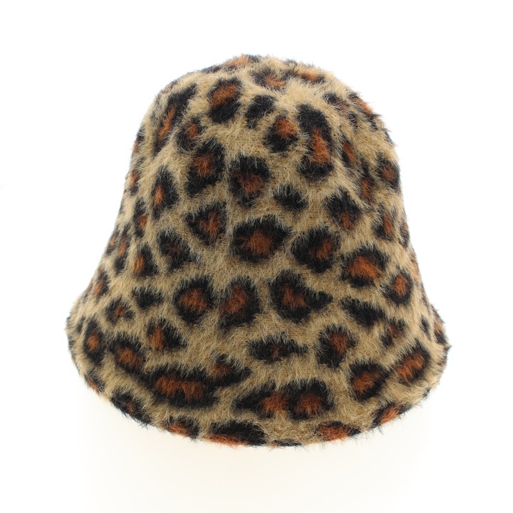 Palarie dama, ButicCochet, din 50% angora 50% acril, one size, model animal print, Maro - PAL1425