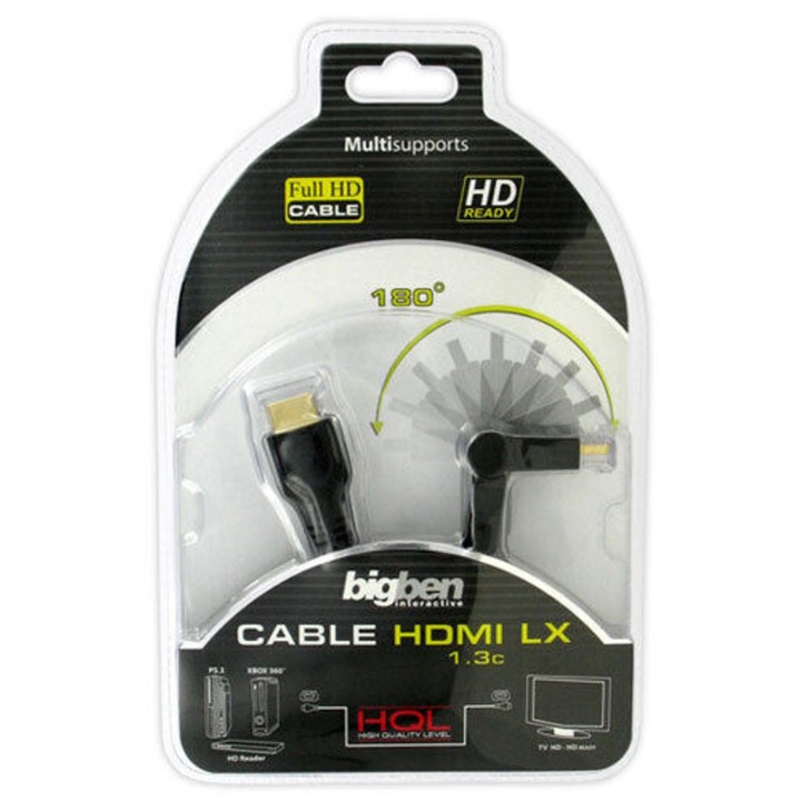 BigBen HDMI кабел, геймърски, 2м, 180°