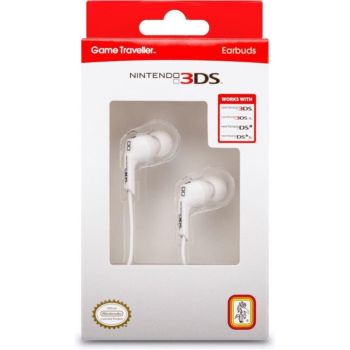 Game Traveler headset, Nintendo 3DS, fehér