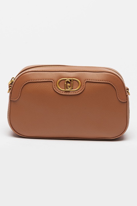 Liu Jo, Geanta crossbody de piele ecologica cu logo, Maro scortisoara