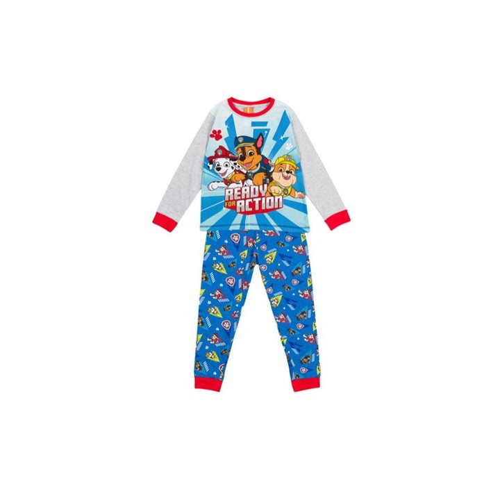 Set Pijama Bleu Gri Paw Patrol Baieti