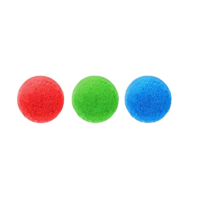 Set de 12 bureti reutilizabili pentru copii Shengruili, plus, albastru/rosu/verde, 6 cm