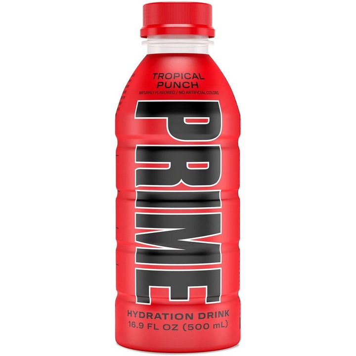 Prime® Hydration Drink USA Tropical Punch, Bautura pentru Rehidratare cu Aroma de Punch de Fructe Tropicale, 500 ml