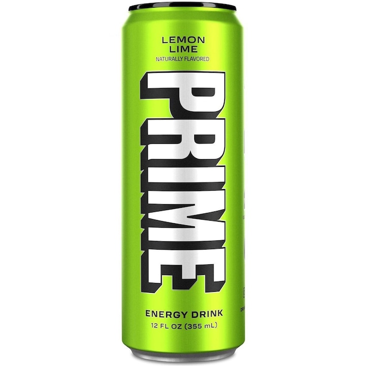 Prime® Energy Drink USA, Bautura pentru Energie si Rehidratare cu Aroma de Lamaie si Lime, 355 ml