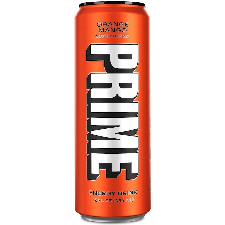 Prime® Energy Drink USA, Bautura pentru Energie si Rehidratare cu Aroma de Portocale si Mango, 355 ml