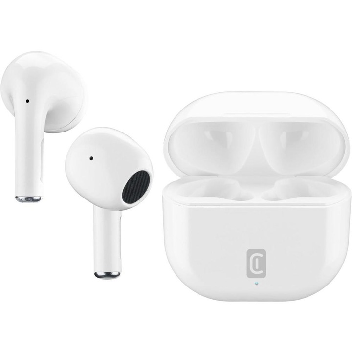 Casti TWS Cellularline Tiny Bluetooth, Alb