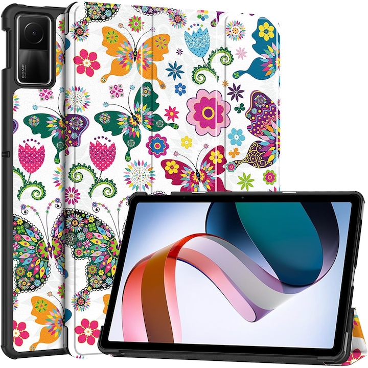 Tablet védőtok, Ökológiai bőr, Kompatibilis a Xiaomi Redmi Pad SE 11" Multicolor készülékkel