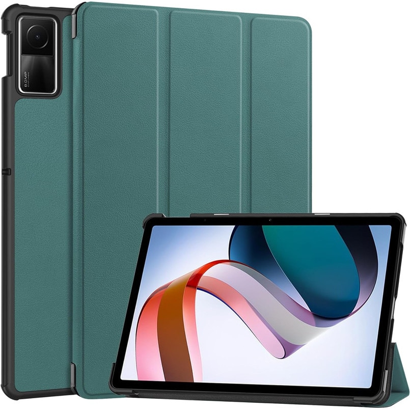 Husa protectie tableta, Piele ecologica, Compatibila cu Xiaomi Redmi Pad SE 11", Verde