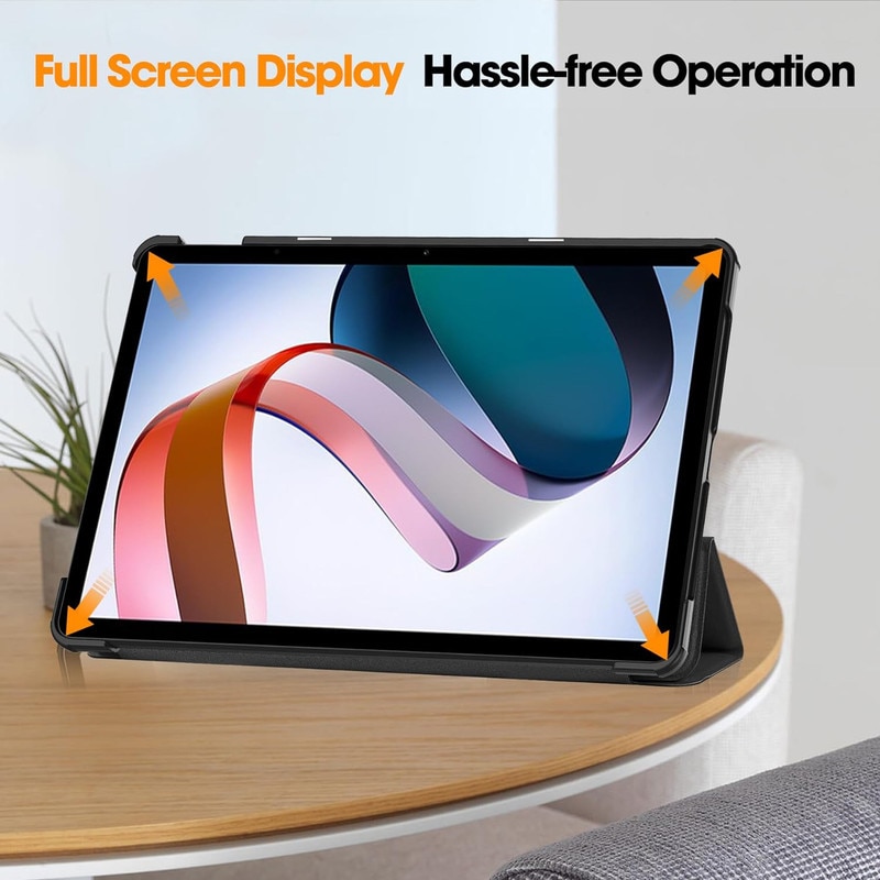 Husa protectie tableta, Piele ecologica, Compatibila cu Xiaomi Redmi Pad SE 11", Negru