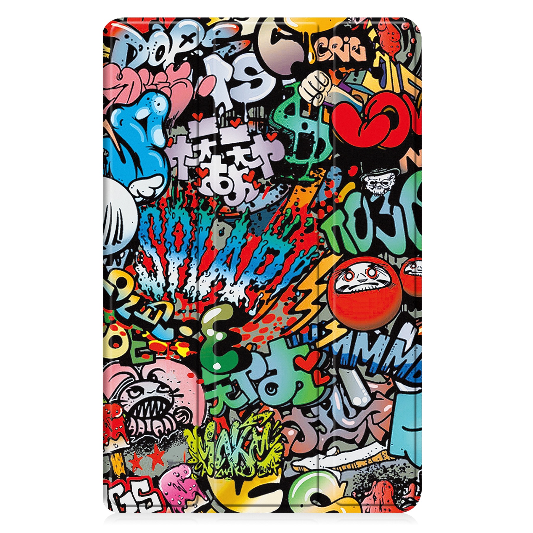 Husa de protectie pentru tableta Samsung, Galaxy Tab A9 Plus, 11 inchi, cu functie sleep/wake, Graffiti