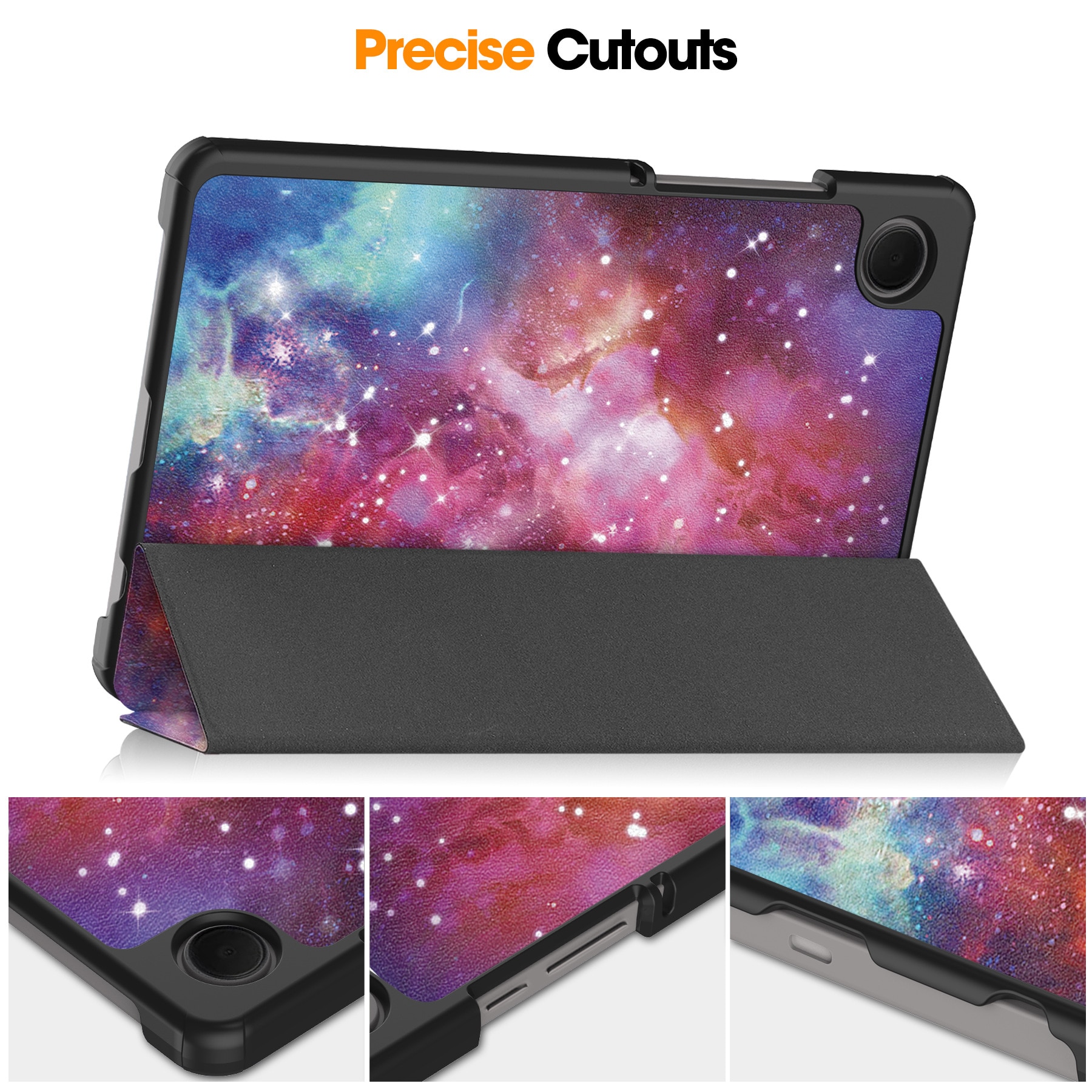 Husa protectie tableta, Piele ecologica, Compatibila cu Samsung Galaxy Tab A11 8.7" 2025 /Galaxy Tab A9 2023, Calea lactee