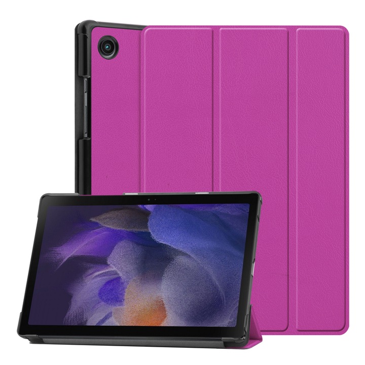 Husa protectie tableta, Piele ecologica, Compatibila cu Samsung Galaxy Tab A9 Plus 11", Violet