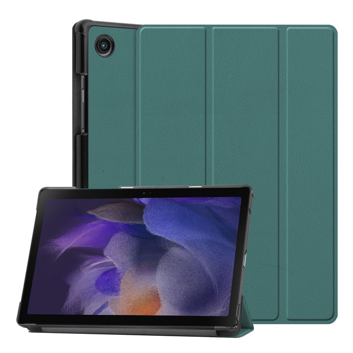 Husa protectie tableta, Piele ecologica, Compatibila cu Samsung Galaxy Tab A9 Plus 11", Verde