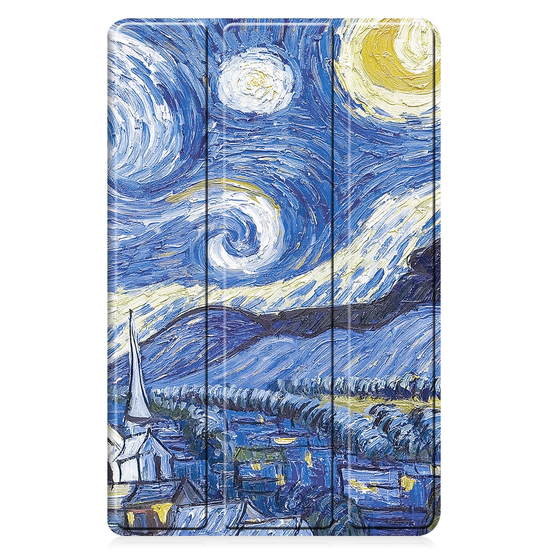 Husa protectie tableta, Piele ecologica, Compatibila cu Samsung Galaxy Tab A9 Plus 11", cer instelat
