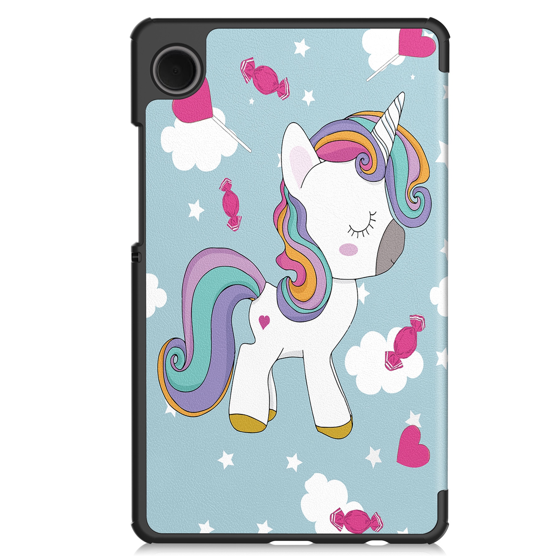 Husa protectie tableta, Piele ecologica, Compatibila cu Samsung Galaxy Tab A9 Plus 11", inorog