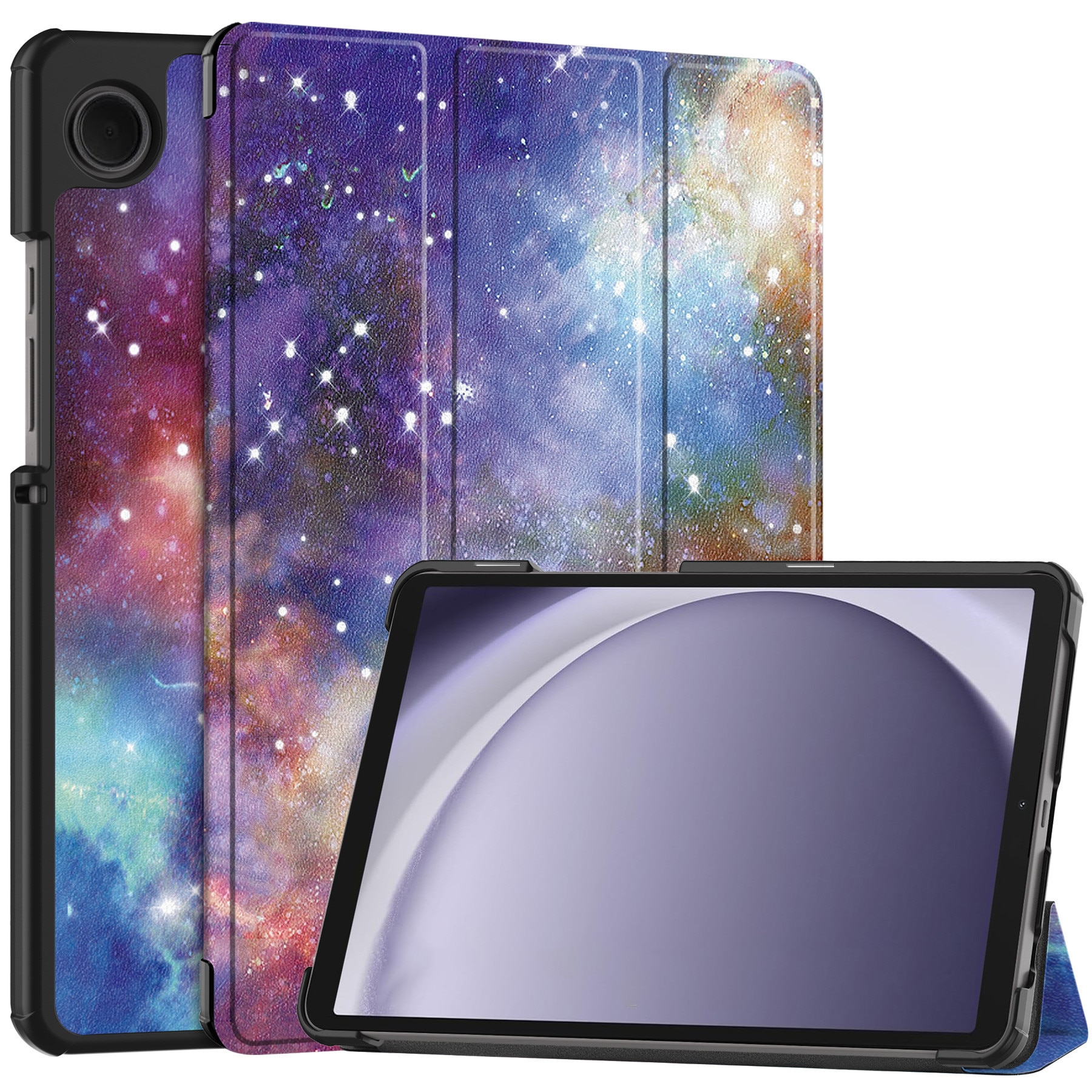 Husa protectie tableta, Piele ecologica, Compatibila cu Samsung Galaxy Tab A11 8.7" 2025 /Galaxy Tab A9 2023, Calea lactee