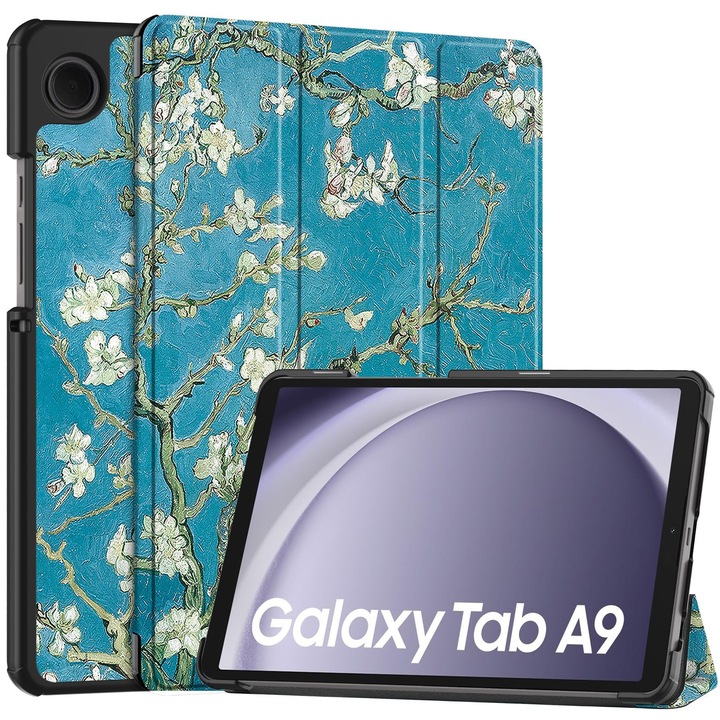 Защитен калъф за таблет, Екологична кожа, Съвместим с Samsung Galaxy Tab A9 8.7", Многоцветен