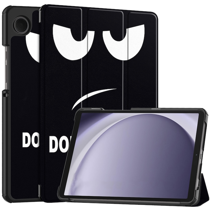 Husa protectie tableta, Piele ecologica, Compatibila cu Samsung Galaxy Tab A11 8.7" 2025 /Galaxy Tab A9 8.7" 2023, ochi mari
