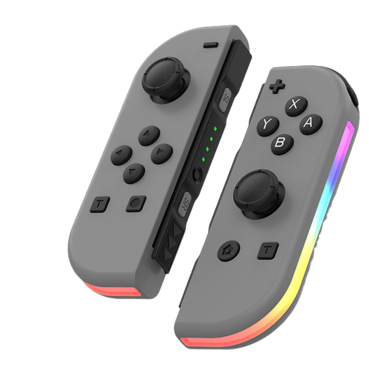 Gamepad készlet, LED, RGB, Nintendo Switch-el kompatibilis, szürke