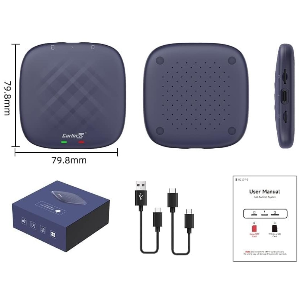 Adaptor Carlinkit AI Tbox Plus Android 13.0 - 8G/128G Wireless