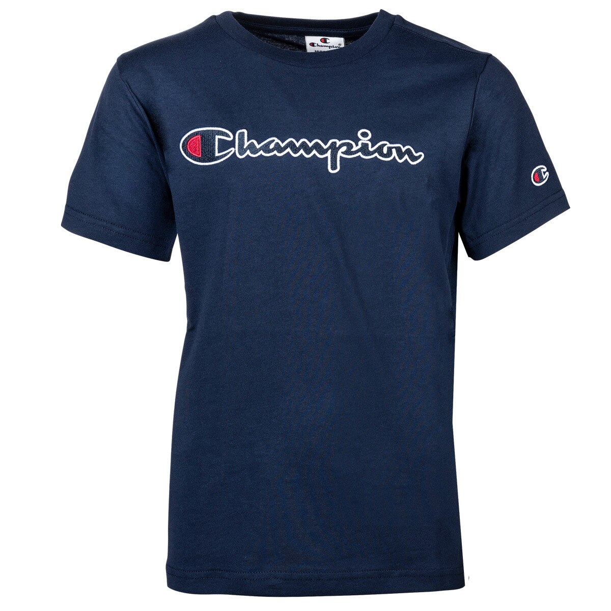 Champion, Tricou cu logo brodat, Bleumarin, 128 CM