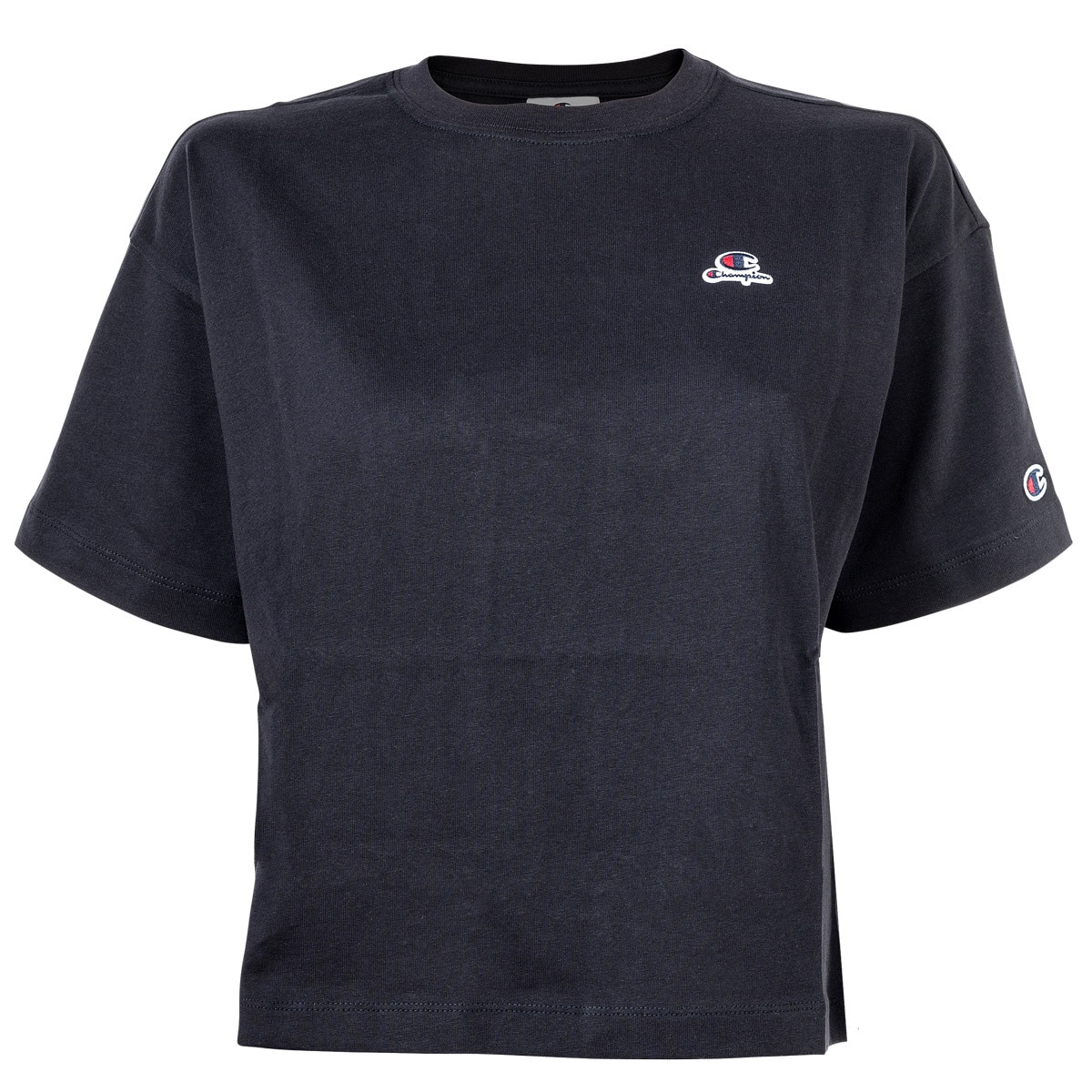 Champion, Tricou crop cu logo, Negru, XS