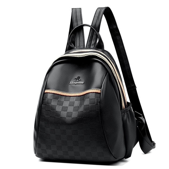Rucsac dama, Freeland B1114, Piele ecologica, Negru