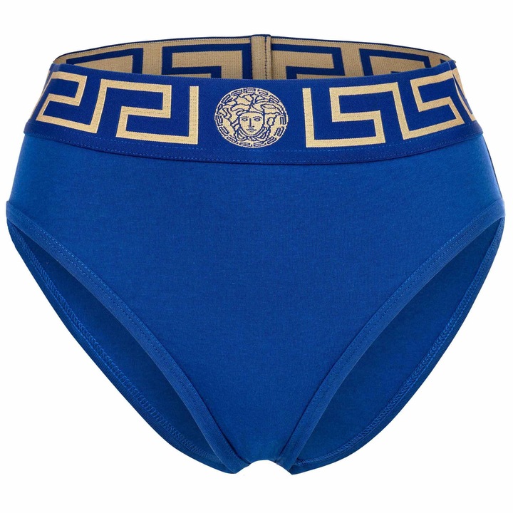 Versace, Бикини Topeka с лого на талията, Син