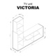 Set living VICTORIA, PAL, 151x30x142, Sonoma /Alb