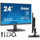 Monitor IPS LED Iiyama ProLite 23.8" XU2492HSU-B6, Full HD (1920 x 1080), HDMI, DisplayPort, Boxe, 100 Hz, Negru