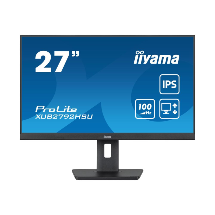 Monitor, Iiyama, ProLite, XUB2792HSU-B6, 27", IPS, LED, 100 Hz, 0,4 ms /HDMI, DisplayPort, USB hub/FlickerFree