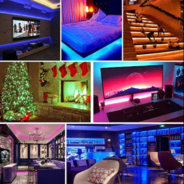 Banda Led ZANOVO ®, Interior/Exterior, Gen Furtun, SMD, Decorativ, Multicolor, Lungime10 Metri, 8 Moduri, Cablu Alimentator Inclus