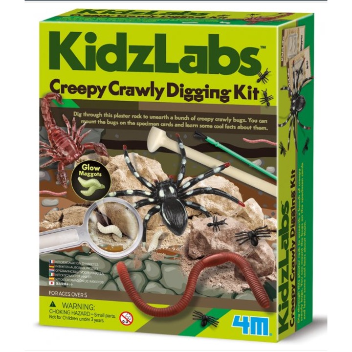 Set cercetari arhiologice, Creepy Crawly Digging Kit/4M