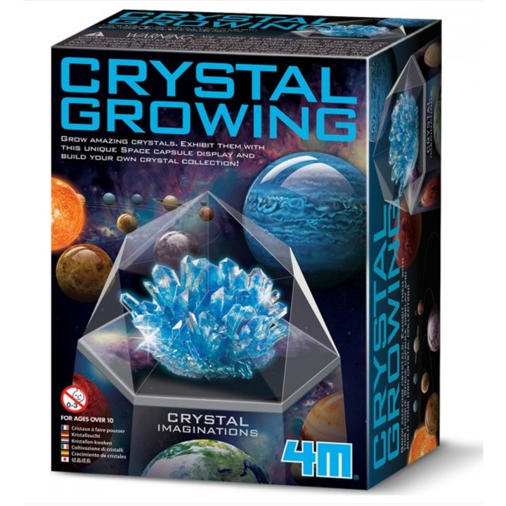 Set experimente de crescut Cristale, albastru