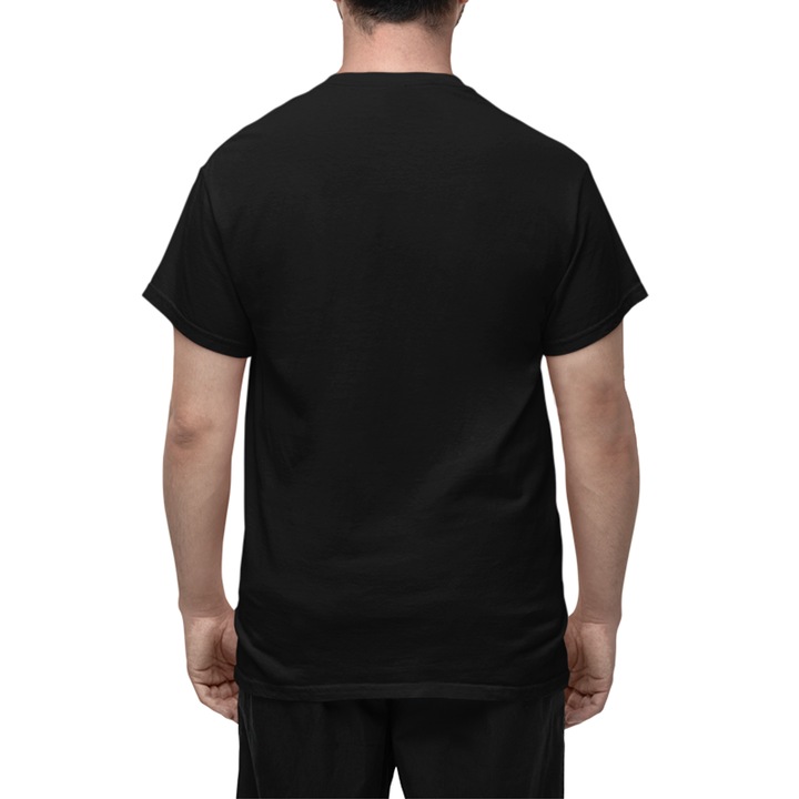 Tricou personalizat pentru barbati cu imprimeu, Diverse personaje desena animate model 65, Bumbac, Negru, S