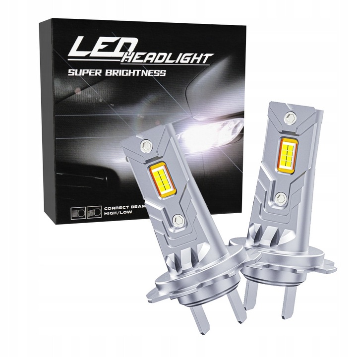 LED izzó H7, Sklepledy, Fehér, 5500K