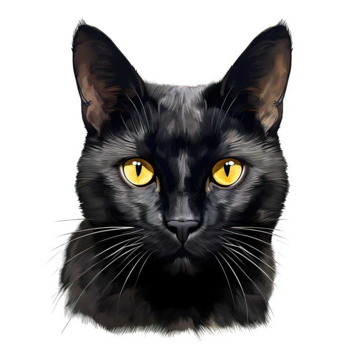 Sticker decorativ perete, auto si geam, Pisica - Bombay Cat model 3, 40 CM