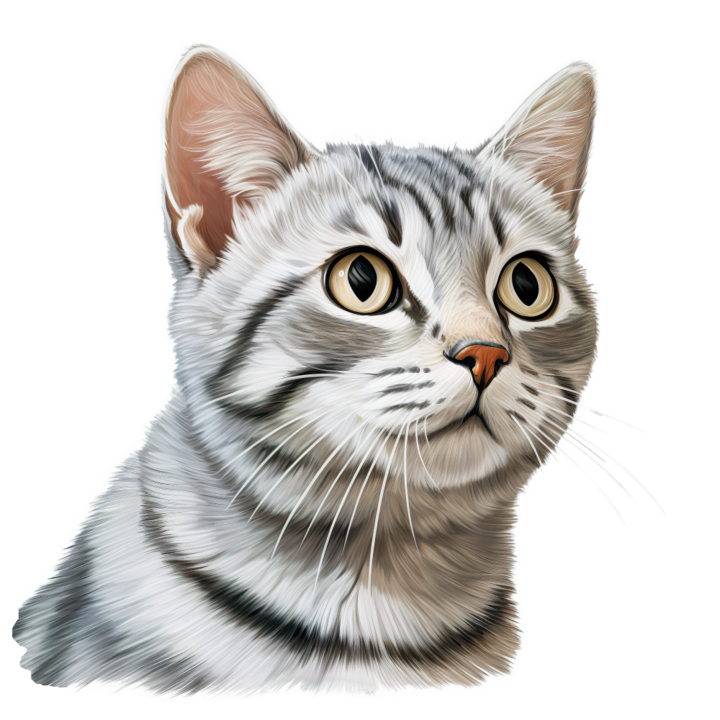 Sticker decorativ perete, auto si geam, Pisica - American Shorthair model 9, 40 CM