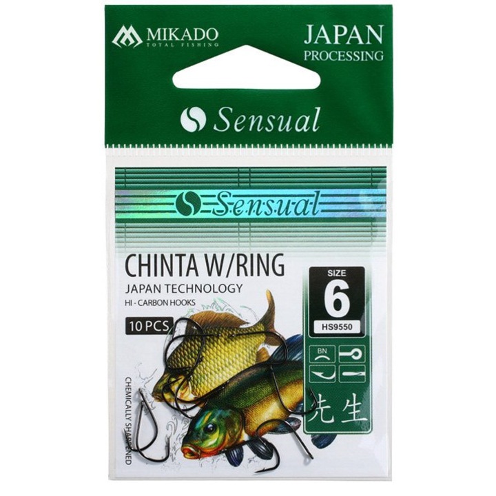 10 db-os horgászhorog készlet, Mikado, No 12