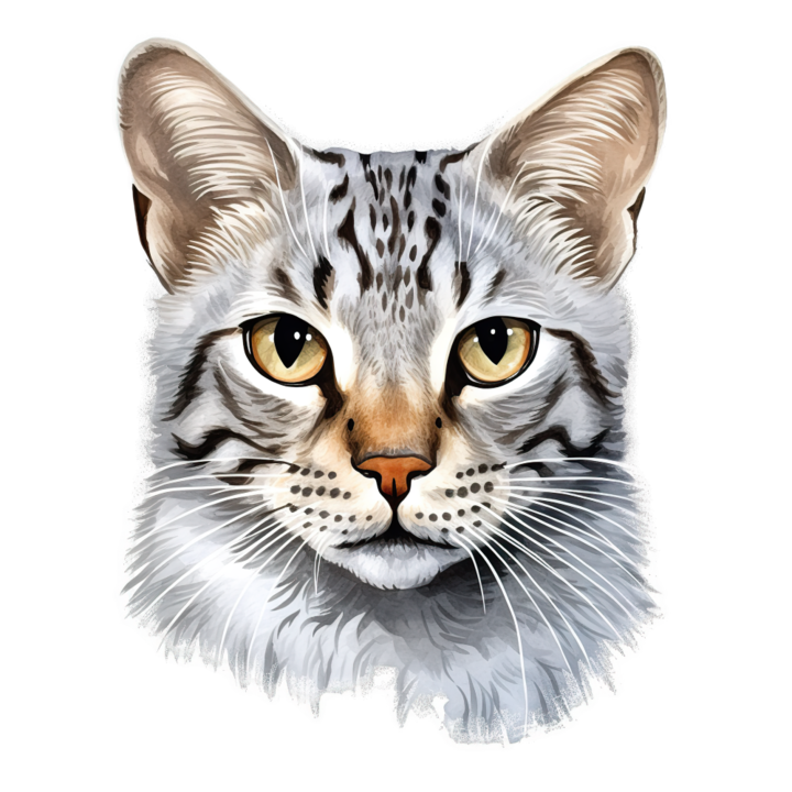 Sticker decorativ perete, auto si geam, Pisica - Egyptian Mau model 5, 40 CM