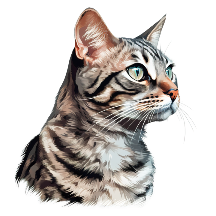 Sticker decorativ perete, auto si geam, Pisica - California Spangled model 1, 20 CM