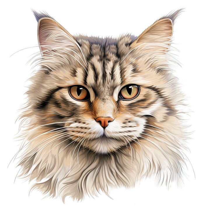 Sticker decorativ perete, auto si geam, Pisica - Ragamuffin model 5, 40 CM