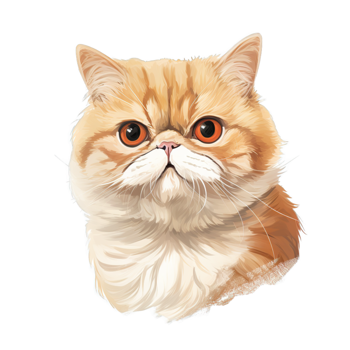 Sticker decorativ perete, auto si geam, Pisica - Exotic Shorthair model 21, 40 CM