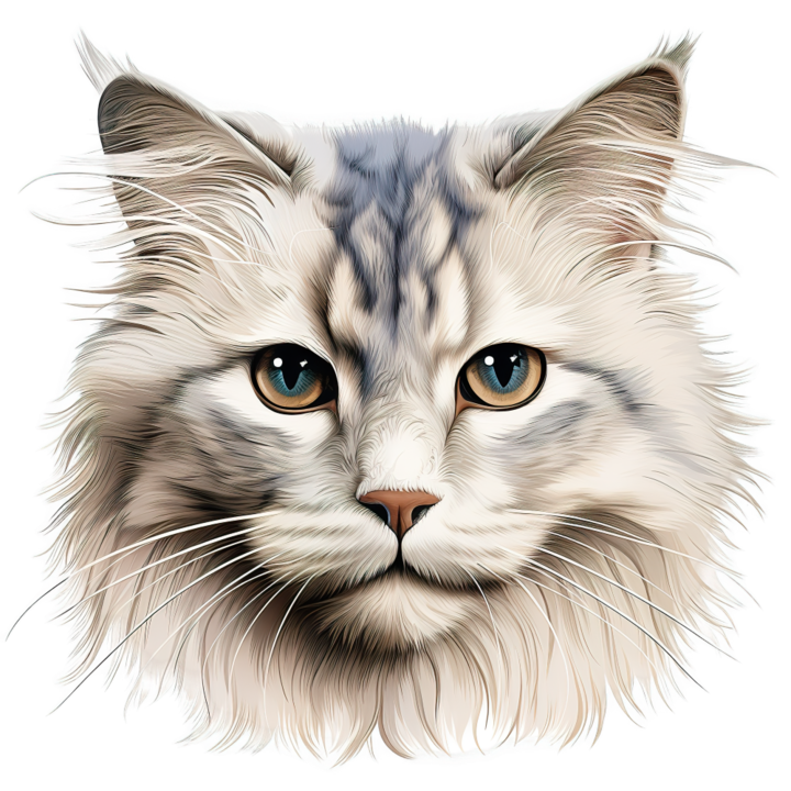 Sticker decorativ perete, auto si geam, Pisica - Ragamuffin model 4, 40 CM