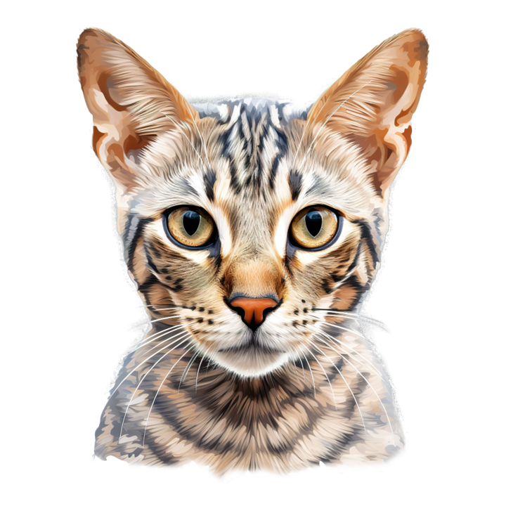 Sticker decorativ perete, auto si geam, Pisica - Ocicat model 7, 40 CM